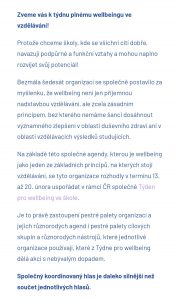 Pozvánka na wellbeing